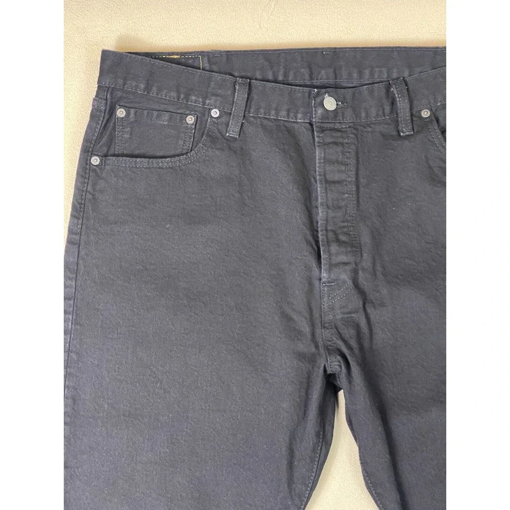 Levis Jeans Mens 42x32 Black 501‎ XX Denim Button Fly Casual Straight Adult